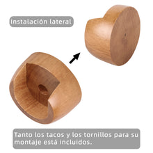 Cargar imagen en el visor de la galería, Soporte para Barra de Cortina Entre Paredes de Madera, 2unidades- Madera