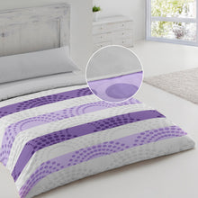 Cargar imagen en el visor de la galería, Juego de Funda Nórdica, 3 Piezas Cremallera Oculta - Círculos Lila