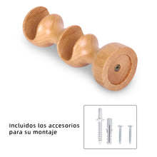 Cargar imagen en el visor de la galería, Pack de Dos Soportes de Madera para Barra Doble- Madera