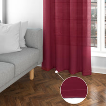 Cargar imagen en el visor de la galería, Cortinas Translúcidas de Salón 140x260cm, 2 Piezas- Granate