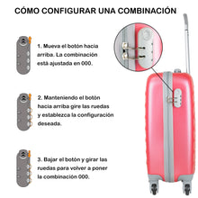 Cargar imagen en el visor de la galería, Maleta de estructura rígida - Modelo Cubo - Rosa