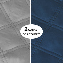 Cargar imagen en el visor de la galería, Funda de Sofá Reversible con Reposabrazos - Azul Marino