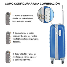 Cargar imagen en el visor de la galería, Maleta de estructura rígida - Modelo Cubo - Azul