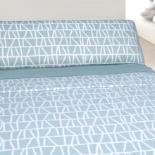 Cargar imagen en el visor de la galería, Juego de sábanas de 3 Piezas Invierno- Rayas Azul