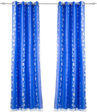 Cargar imagen en el visor de la galería, Cortinas Doble Visillos para Ventanas - 2 Piezas de 150x260cm (Azul)