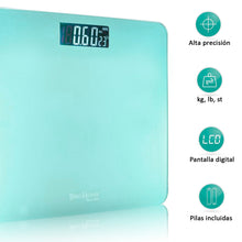 Cargar imagen en el visor de la galería, Báscula de Baño Digital ultrafina de vidrio templado para el baño con sensores de alta precisión, tecnología step-on y pantalla LCD