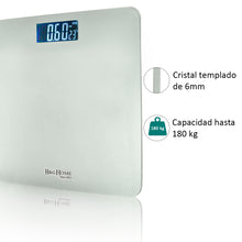Cargar imagen en el visor de la galería, Báscula de Baño Digital ultrafina de vidrio templado para el baño con sensores de alta precisión, tecnología step-on y pantalla LCD