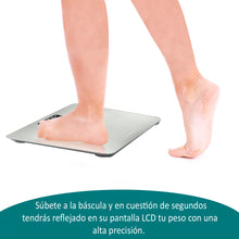 Cargar imagen en el visor de la galería, Báscula de Baño Digital ultrafina de vidrio templado para el baño con sensores de alta precisión, tecnología step-on y pantalla LCD