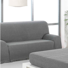 Cargar imagen en el visor de la galería, Colcha multiusos, plaid - Espiga Gris Negro