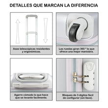 Cargar imagen en el visor de la galería, Maleta para equipaje de mano - Modelo liso - Gris