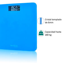 Cargar imagen en el visor de la galería, Báscula de Baño Digital ultrafina de vidrio templado para el baño con sensores de alta precisión, tecnología step-on y pantalla LCD