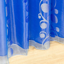 Cargar imagen en el visor de la galería, Cortinas Doble Visillos para Ventanas - 2 Piezas de 150x260cm (Azul)
