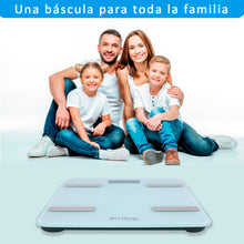 Cargar imagen en el visor de la galería, Báscula inteligente Analiza 8 Funciones, Monitores de Composición Corporal con App para Peso Corporal, Grasa, Agua, IMC, BMR, Masa Muscula