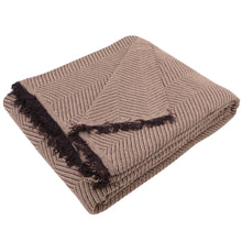 Cargar imagen en el visor de la galería, Colcha multiusos, plaid - Espiga Camel Café