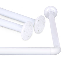 Cargar imagen en el visor de la galería, Barra de cortina de ducha de acero inoxidable color blanco, modelo L+U.