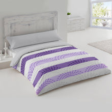 Cargar imagen en el visor de la galería, Juego de Funda Nórdica, 3 Piezas Cremallera Oculta - Círculos Lila