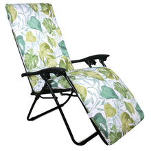 Cargar imagen en el visor de la galería, Cojín Tumbona Colchón 180x55x6cm . Ideal para Jardín, Piscina, Terraza- Hojas