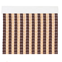 Cargar imagen en el visor de la galería, Cortina de cordón de PVC para puertas de interior o exterior en color marrón y vainilla.