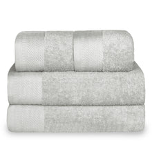 Cargar imagen en el visor de la galería, Juego de Toallas 100% Algodón de 500gsm.2Baño+2Manos, Gris Claro