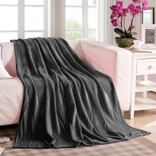 Cargar imagen en el visor de la galería, Manta Terciopelo Suave, Manta Coral- Gris Oscuro