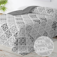 Cargar imagen en el visor de la galería, Edredón/Relleno Nórdico Estampado de Fibra Hueca 400 gr/m²- Rombos Gris