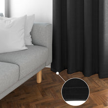 Cargar imagen en el visor de la galería, Cortinas Opacas, Blackout, Térmicas Aislantes del Frio y del Calor- Negro