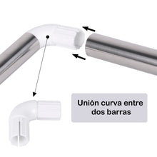 Cargar imagen en el visor de la galería, Barra de cortina de Ducha - Modelo L+U, Plata