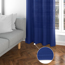 Cargar imagen en el visor de la galería, Cortinas Translúcidas de Salón 140x260cm, 2 Piezas- Azul