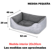 Cargar imagen en el visor de la galería, Cama para mascotas rellena de fibra - Gris - Pequeña