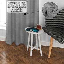 Cargar imagen en el visor de la galería, Cortinas de Salón Translúcidas,Lino, Modernas- Gris