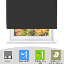 Cargar imagen en el visor de la galería, Estor enrollable opaco- Negro