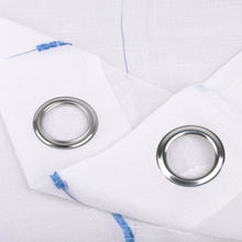 Cargar imagen en el visor de la galería, Cortinas Translúcidas Bordadas de un Visillo 2 Piezas- Marino