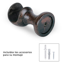 Cargar imagen en el visor de la galería, Pack de Dos Soportes para Barra de ø 28 mm- Marrón