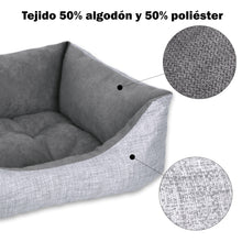 Cargar imagen en el visor de la galería, Cama para mascotas rellena de fibra - Gris - Grande