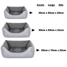 Cargar imagen en el visor de la galería, Cama para mascotas rellena de fibra - Gris - Pequeña