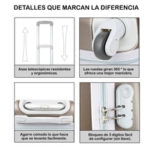 Cargar imagen en el visor de la galería, Maleta para equipaje de mano - Modelo liso - Marrón