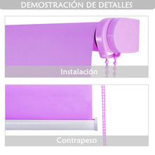 Cargar imagen en el visor de la galería, Estor Enrollable Translúcido Liso Lila