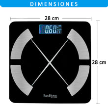 Cargar imagen en el visor de la galería, Báscula inteligente Analiza 8 Funciones, Monitores de Composición Corporal con App para Peso Corporal, Grasa, Agua, IMC, BMR, Masa Muscula