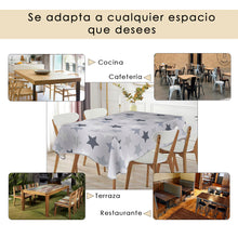 Cargar imagen en el visor de la galería, Mantel Antimanchas, Rectangular, Resistente, Impermeable- Estrellas