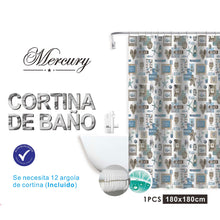 Cargar imagen en el visor de la galería, Cortina de baño impermeable de diseño moderno - Océano