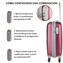 Cargar imagen en el visor de la galería, Maleta para equipaje de mano - Modelo liso - Granate