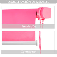 Cargar imagen en el visor de la galería, Estor Enrollable Translúcido Liso Rosa
