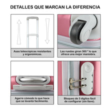 Cargar imagen en el visor de la galería, Maleta para equipaje de mano - Modelo liso - Granate