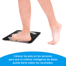 Cargar imagen en el visor de la galería, Báscula inteligente Analiza 8 Funciones, Monitores de Composición Corporal con App para Peso Corporal, Grasa, Agua, IMC, BMR, Masa Muscula