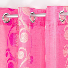 Cargar imagen en el visor de la galería, Cortinas Doble Visillos para Ventanas - 2 Piezas de 150x260cm (ROSA)