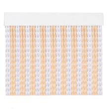 Cargar imagen en el visor de la galería, Cortina de cordones de PVC para puertas de interior o exterior en color blanco y vainilla
