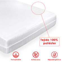 Cargar imagen en el visor de la galería, Funda de colchón 100% Microfibra, cierre con cremallera.