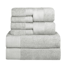 Cargar imagen en el visor de la galería, Juego de Toallas 100% Algodón de 500gsm.2Baño+2Mano+4Bide, Gris Claro