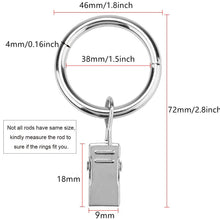 Cargar imagen en el visor de la galería, Anillos de Cortina, Ganchos Cortinas de Metal con Pinza, para Cocina baño Sala de Estar Anillas para Cortinas