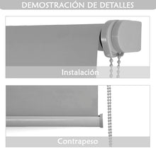 Cargar imagen en el visor de la galería, Estor Enrollable Translúcido Liso Gris